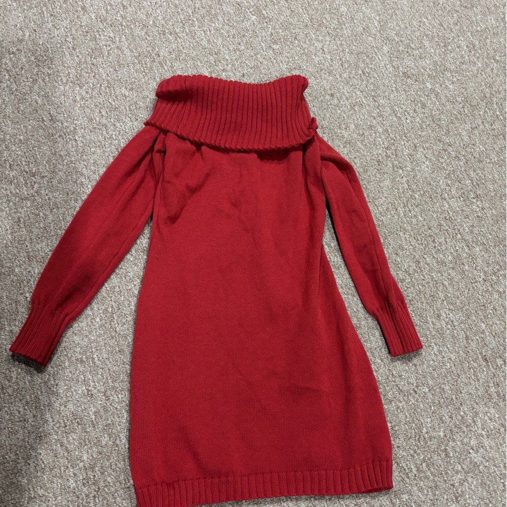 Off the shoulder sweater dress